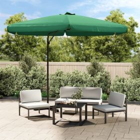 Outdoor Parasol with Steel Pole 118.1" Green