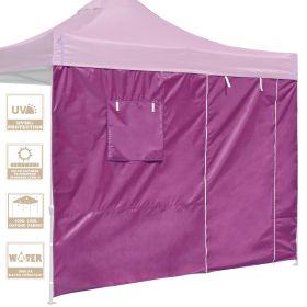 10x10ft EZ Canopy Gazebo Silver Coated Side Wall With Windows & Door/Vivid Viola