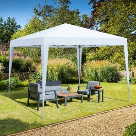 Outdoor 10x 10Ft Pop Up Gazebo Canopy Tent with 4pcs Weight sand bag,with Carry Bag-White