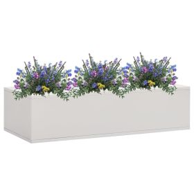 Office Flower Box Light Gray 35.4"x15.7"x9.1" Steel