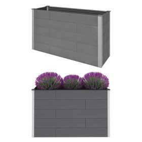 Garden Raised Bed WPC 59.1"x19.7"x35.8" Gray