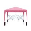 Outdoor 10 x 10 Ft Pop Up Gazebo Canopy with 4 pcs Sand Bag and Carry Bag,Pink