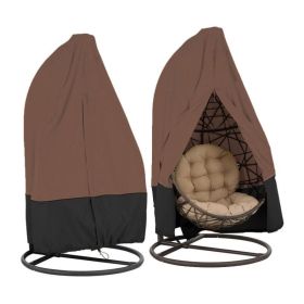 Waterproof Swing Cover Hanging Chair Cover for Outdoor (Color: Brown)