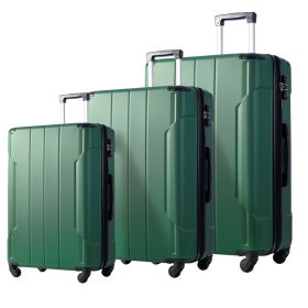 Hardshell Luggage Sets 3 Pcs Spinner Suitcase with TSA Lock Lightweight 20''24''28'' (Color: as Pic)